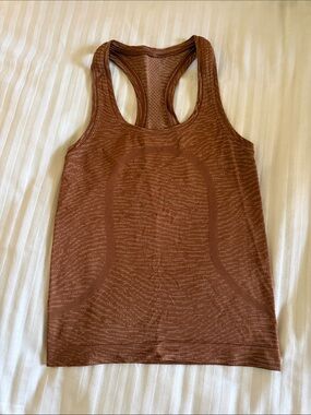 lululemon athletica Brown Seamless Racerback Tank